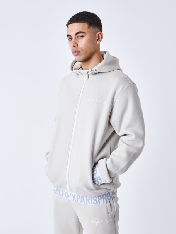 Project X Paris Sweat à Capuche Zippé Bande élastique Logotée