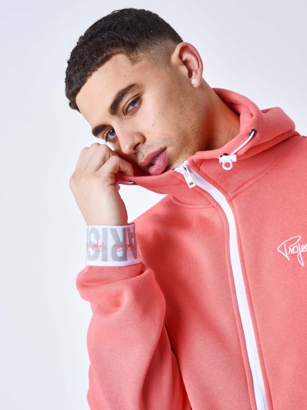 project x paris Sweat à Capuche zippé Bande élastique logotée