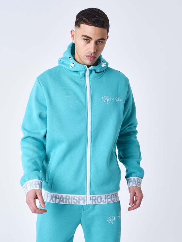 Project X Paris Sweat à Capuche Zippé Bande élastique Logotée
