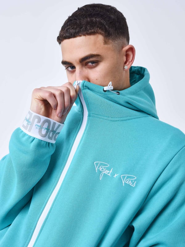 project x paris Sweat à Capuche zippé Bande élastique logotée
