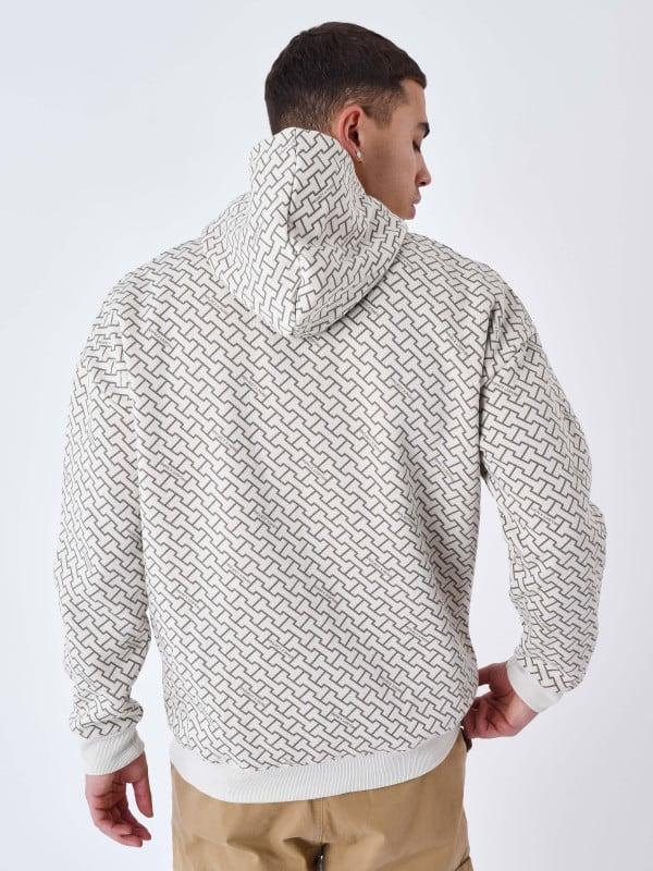 Project X Paris Sweat à Capuche Zippé Imprimé Monogramme