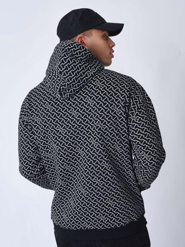 Project X Paris Sweat à Capuche Zippé Imprimé Monogramme