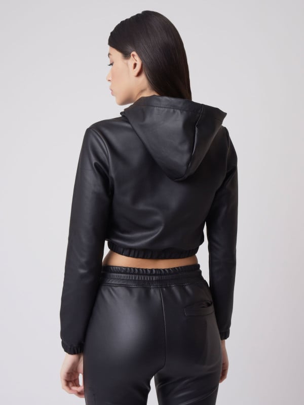 Project X Paris Sweat Capuche Enfilable à Piping Simili Cuir