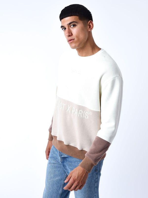 Project X Paris Sweat Col Rond Color Block En Maille