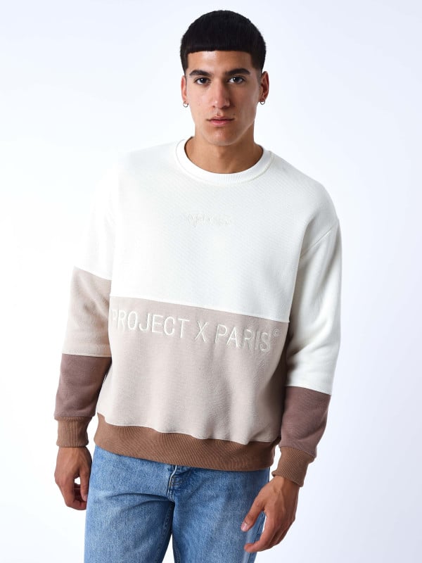 project x paris Sweat col rond Color Block en maille