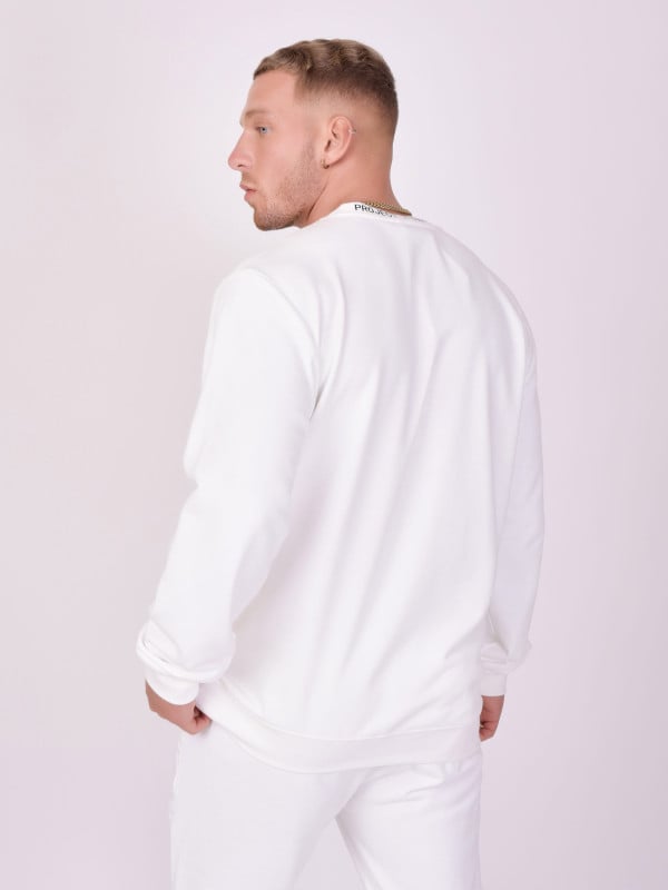 Project X Paris Sweat Col Rond Empiècement Et Message Texte