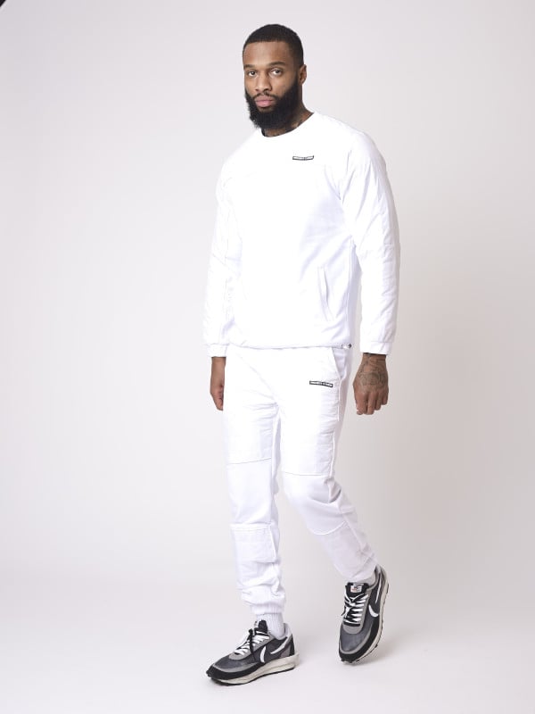 Project X Paris Sweat Col Rond Empiècement Nylon Matelassé Carré