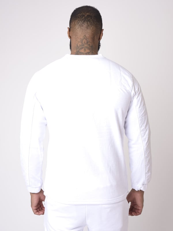 Project X Paris Sweat Col Rond Empiècement Nylon Matelassé Carré