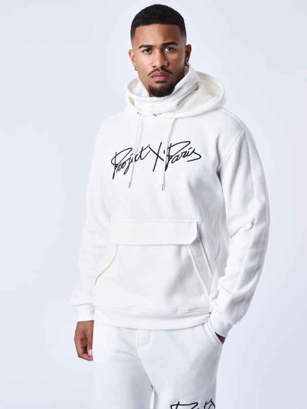 Project X Paris Sweat Col Roulé à Capuche En Maille