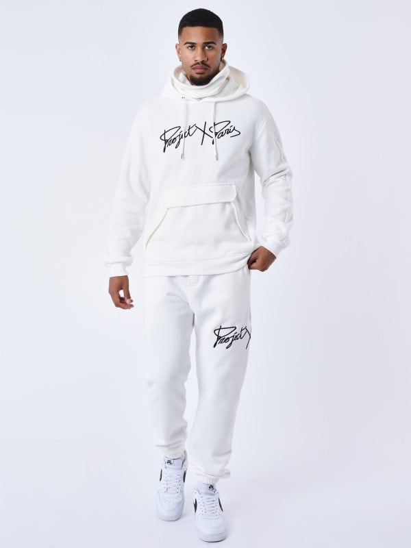Project X Paris Sweat Col Roulé à Capuche En Maille