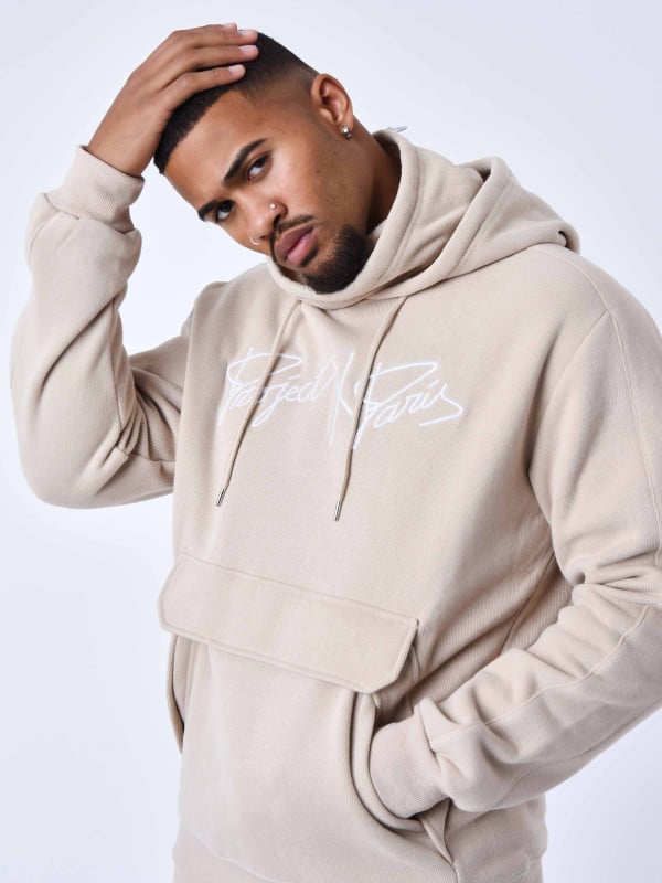 project x paris Sweat col roulé à capuche en maille