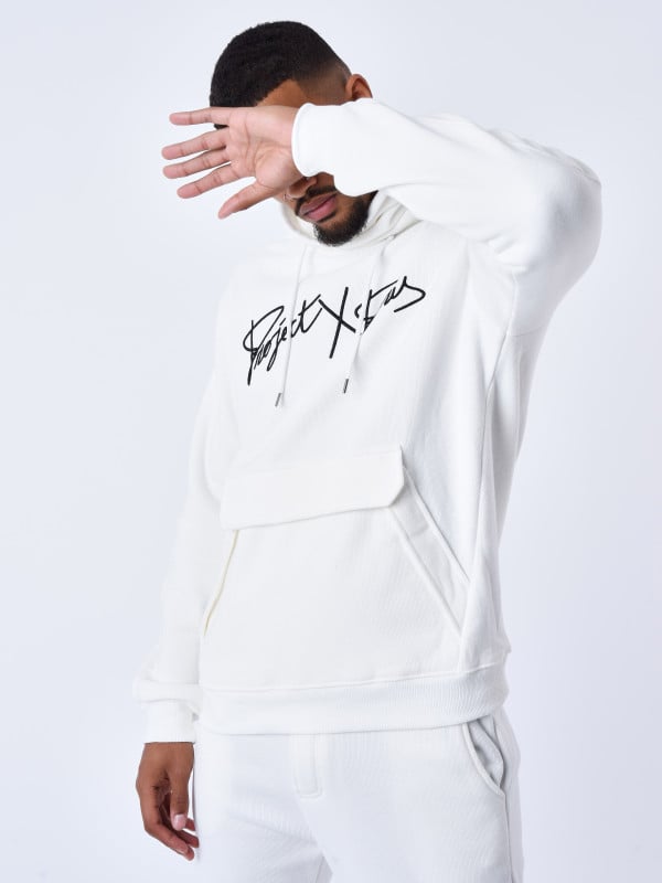 project x paris Sweat col roulé à capuche en maille