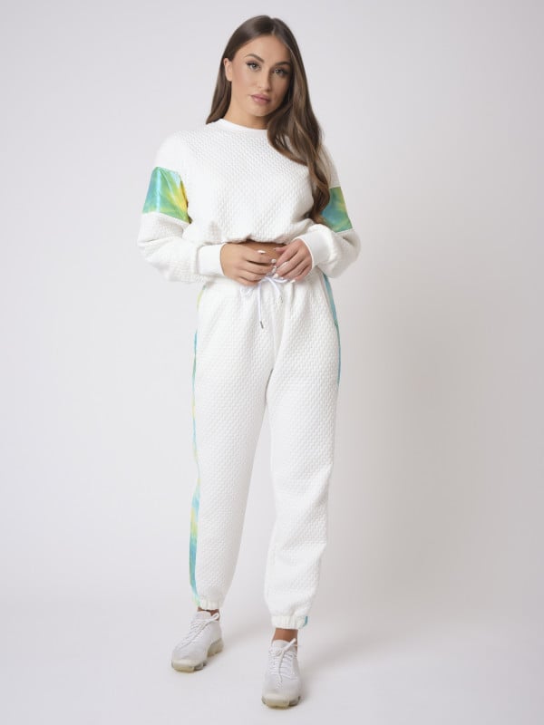 Project X Paris Sweat Crop Texture Relief Et Bande Dégradé