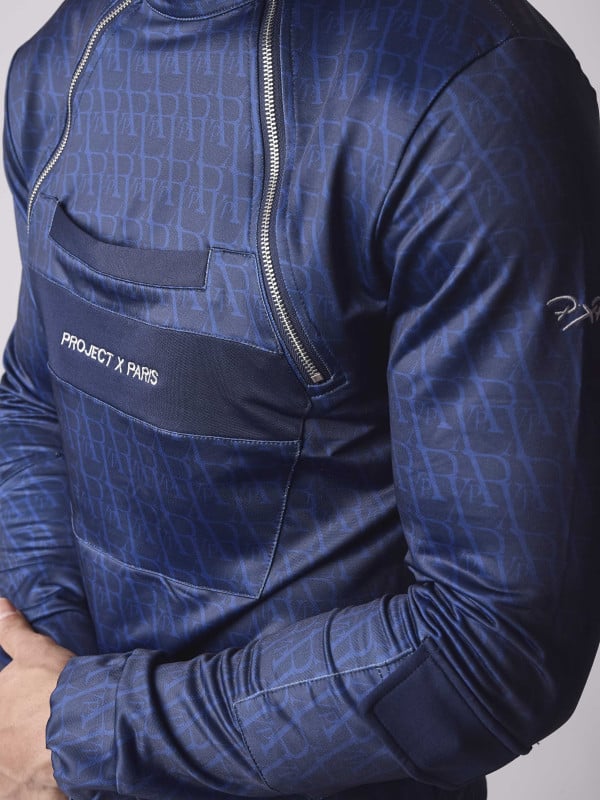Project X Paris Sweat Style Coupe Vent Motif Monogramme