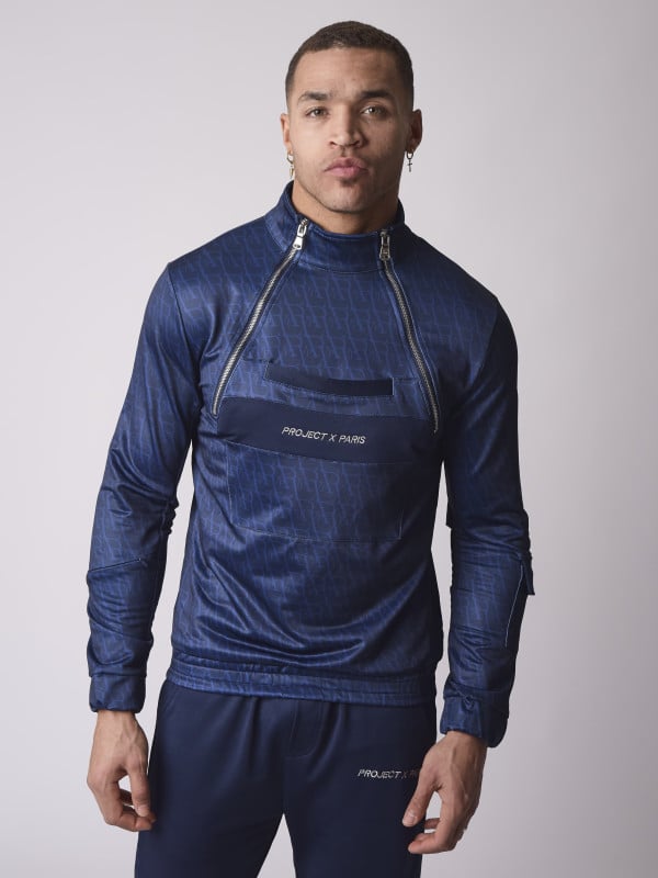 Project X Paris Sweat Style Coupe Vent Motif Monogramme