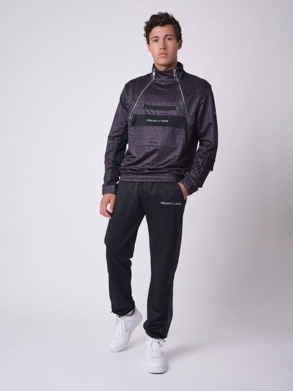 Project X Paris Sweat Style Coupe Vent Motif Monogramme