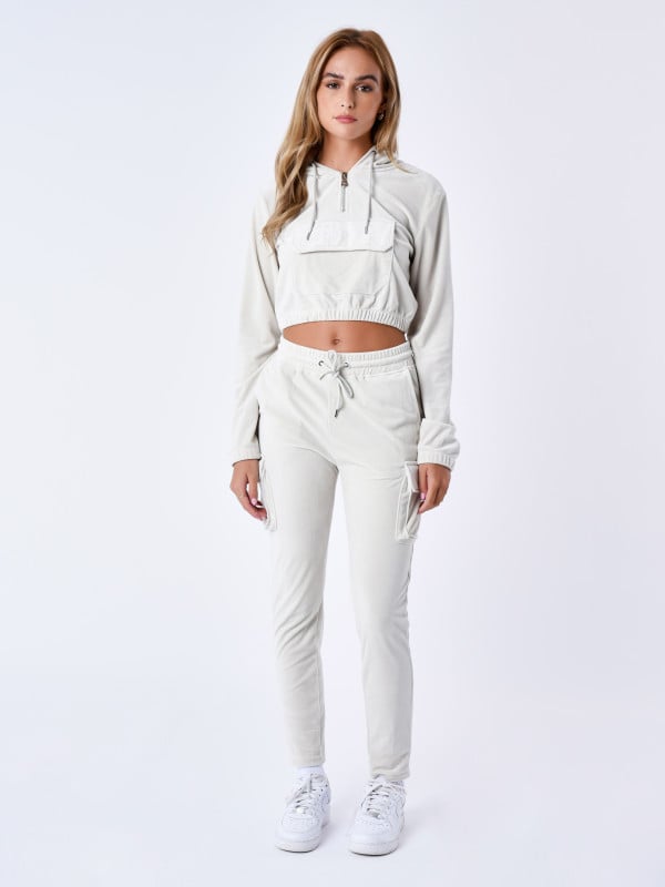 Project X Paris Sweat Velours Court à Capuche Signature