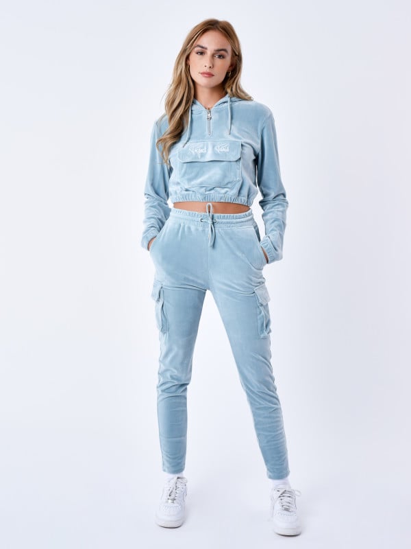 Project X Paris Sweat Velours Court à Capuche Signature