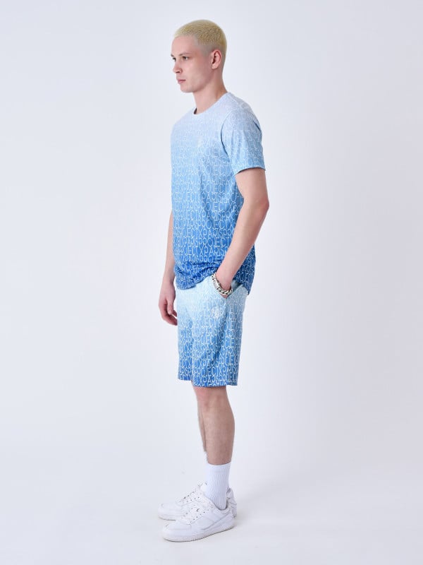 Project X Paris T-shirt à Effet Degradé Bicolore Et All Over