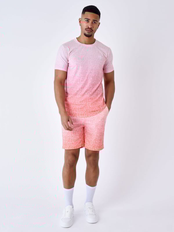 Project X Paris T-shirt à Effet Degradé Bicolore Et All Over