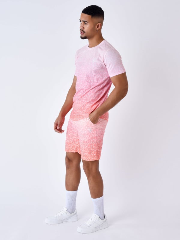 Project X Paris T-shirt à Effet Degradé Bicolore Et All Over