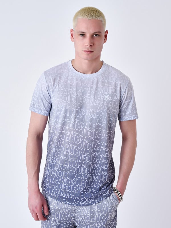 project x paris T-shirt à effet degradé bicolore et all over