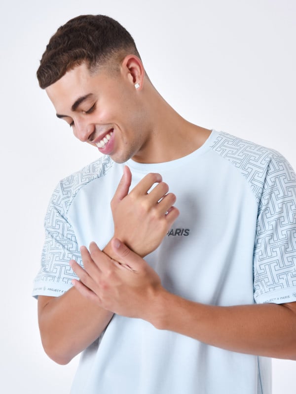 Project X Paris T-shirt à Manches All Over Labyrinthe