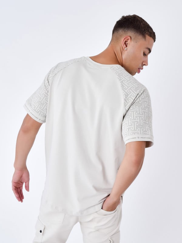 Project X Paris T-shirt à Manches All Over Labyrinthe