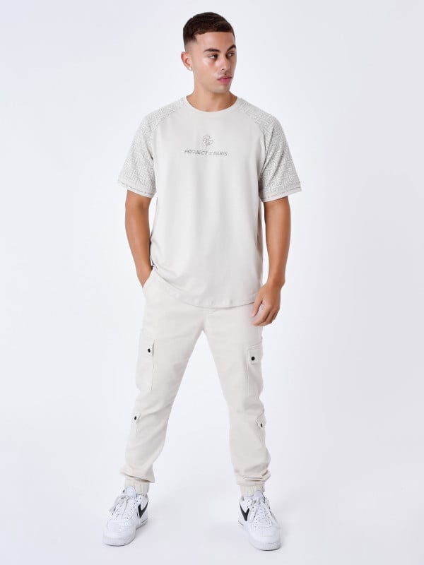 Project X Paris T-shirt à Manches All Over Labyrinthe