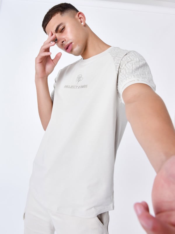 Project X Paris T-shirt à Manches All Over Labyrinthe