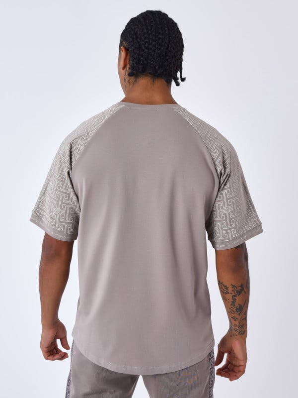 Project X Paris T-shirt à Manches All Over Labyrinthe