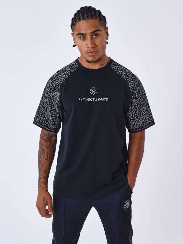 project x paris T-shirt à manches all over labyrinthe
