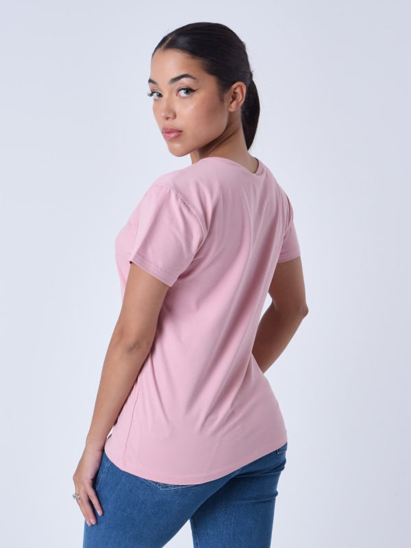 Project X Paris T-shirt Basic Broderie Logo Ton Sur Ton