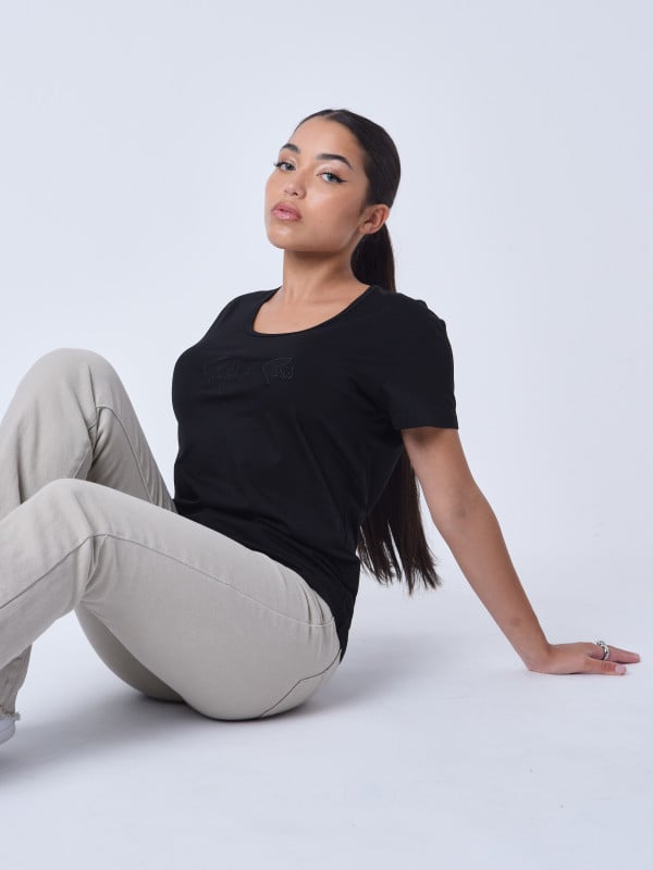 project x paris T-shirt basic broderie logo ton sur ton