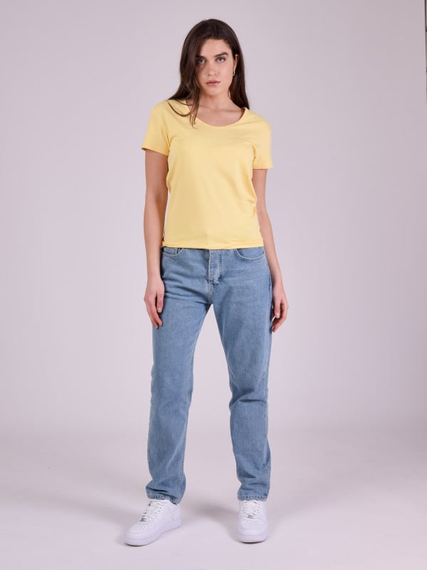 Project X Paris T-shirt Basic Broderie Logo Ton Sur Ton