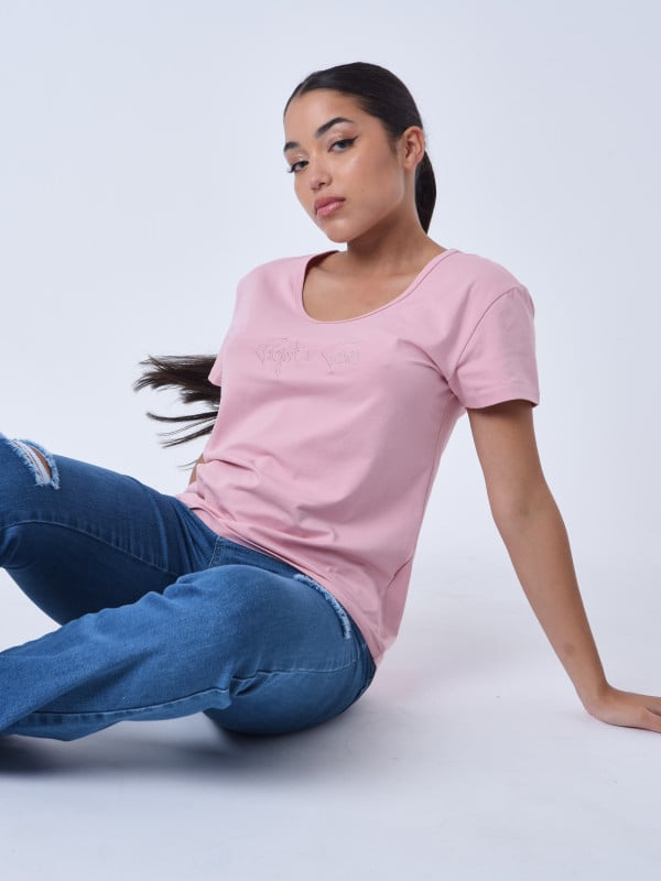 project x paris T-shirt basic broderie logo ton sur ton