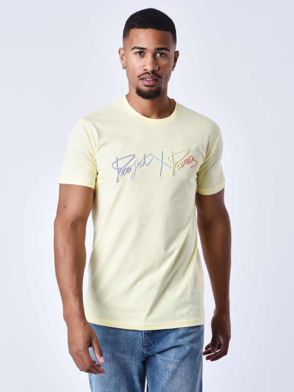 Project X Paris T-shirt Basic Full Logo Arc-en-ciel Broderie
