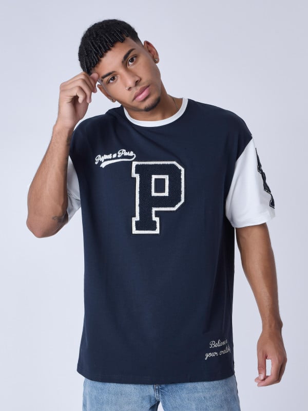 project x paris T-shirt bicolore style universitaire