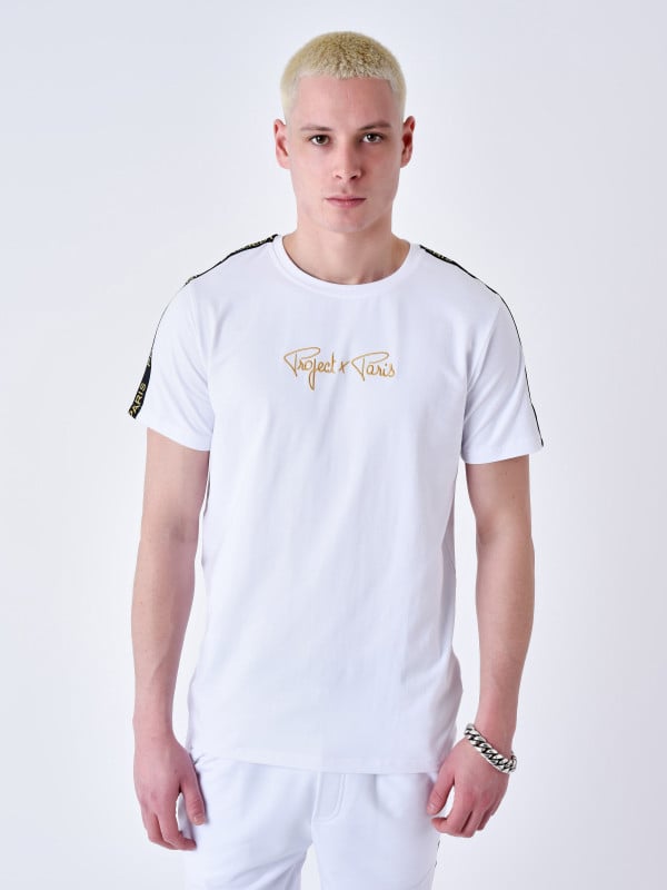 project x paris T-shirt classique Bandes brodé épaule