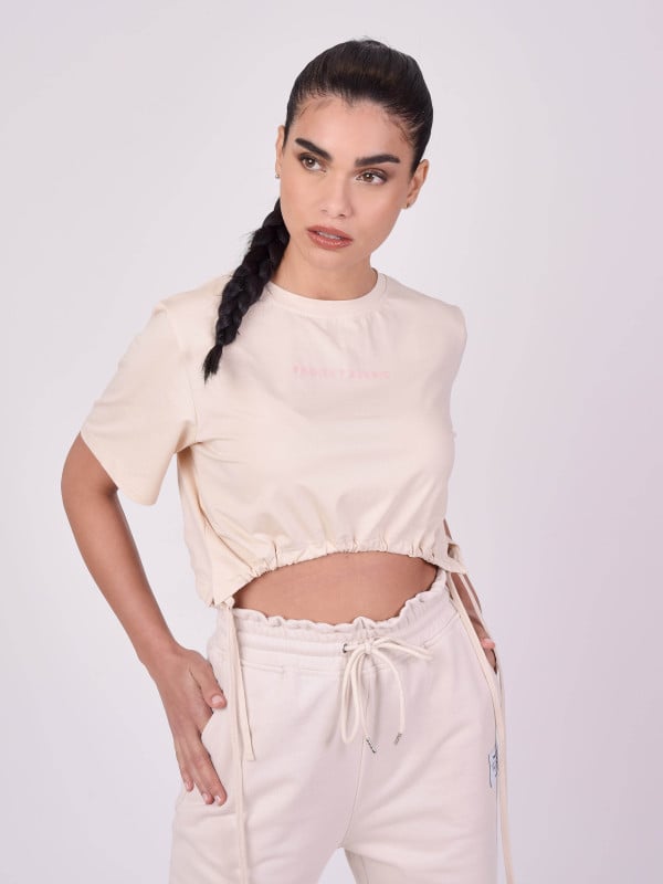 Project X Paris T-shirt Crop Avec Cordon De Serrage