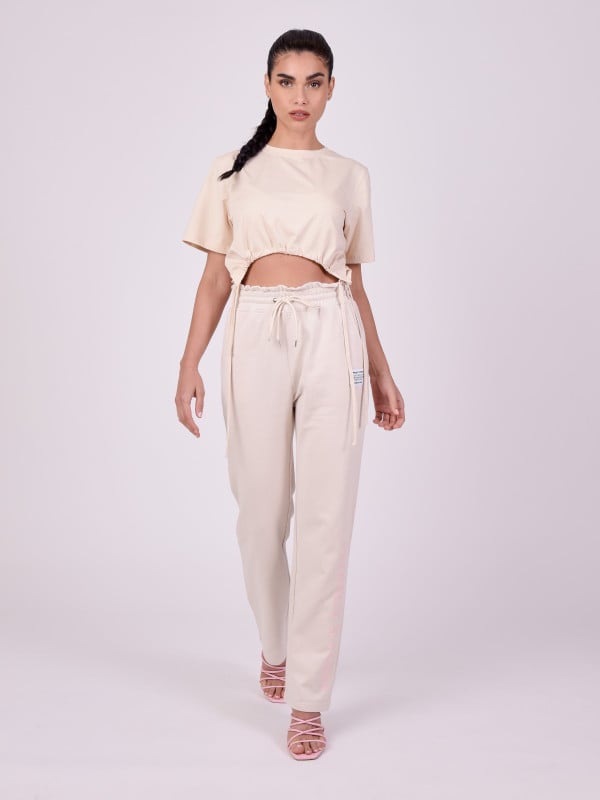 Project X Paris T-shirt Crop Avec Cordon De Serrage