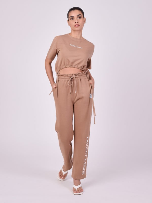 Project X Paris T-shirt Crop Avec Cordon De Serrage