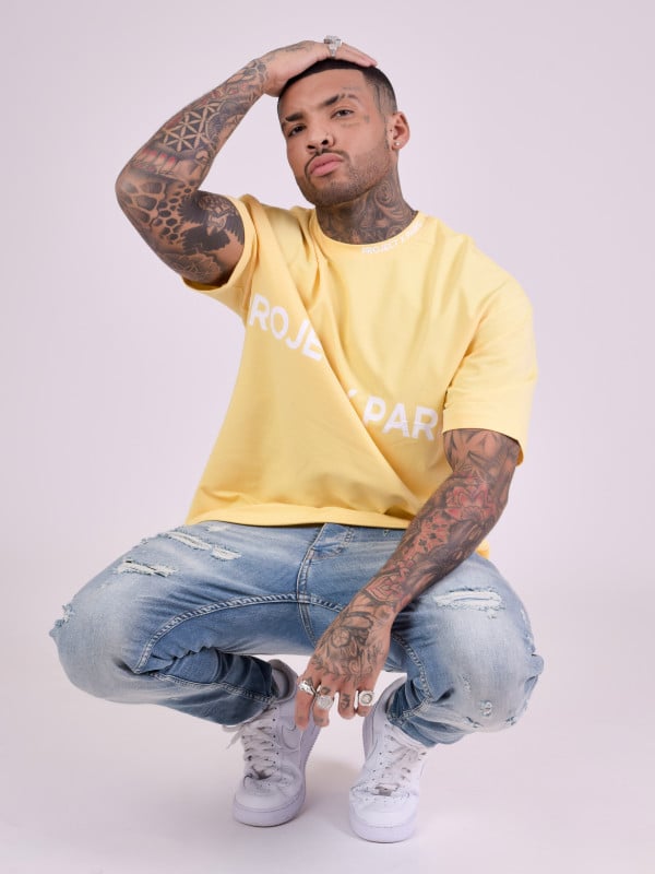 project x paris T-shirt loose basic avec impression logo en oversize