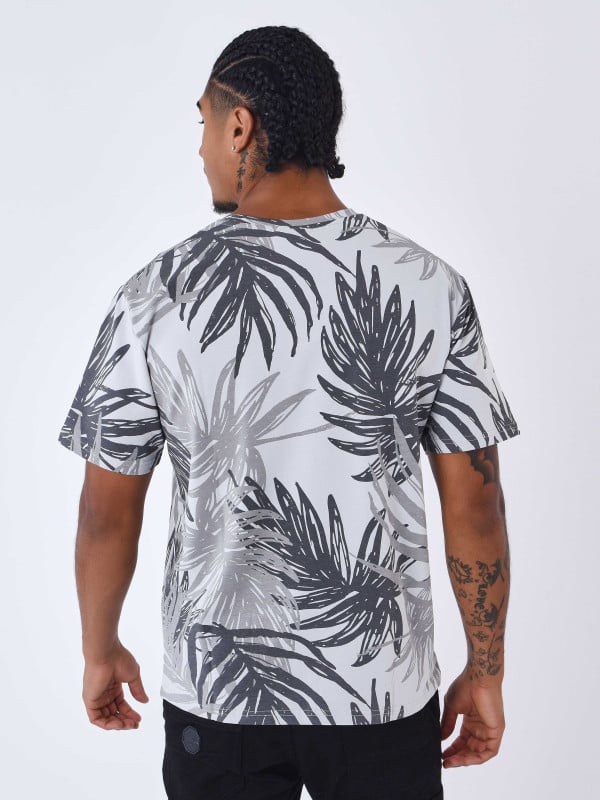 Project X Paris T-shirt Motif All Over Feuilles De Palmier