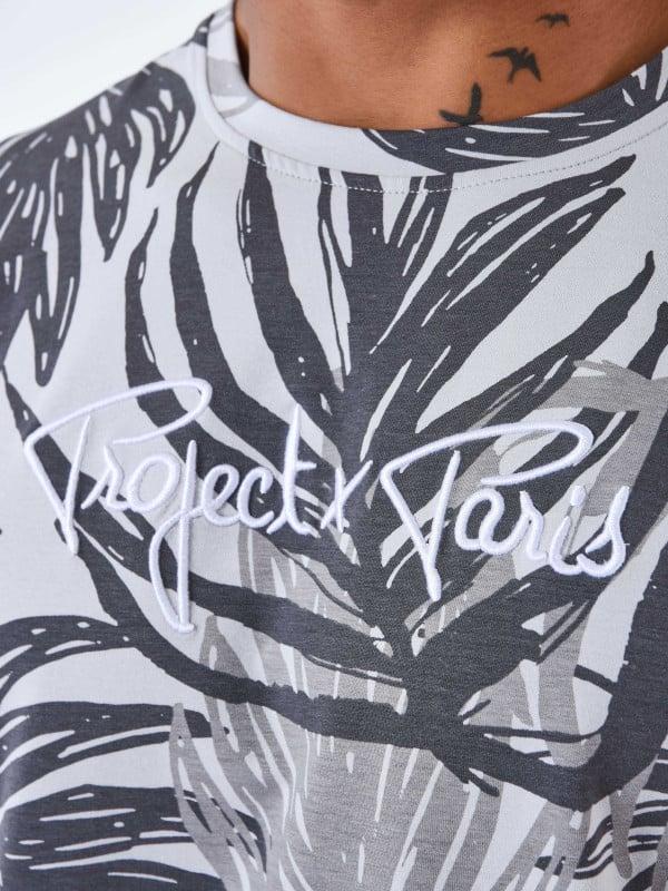 Project X Paris T-shirt Motif All Over Feuilles De Palmier