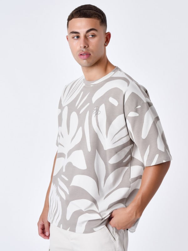 Project X Paris T-shirt Motif All Over Végétal Abstrait