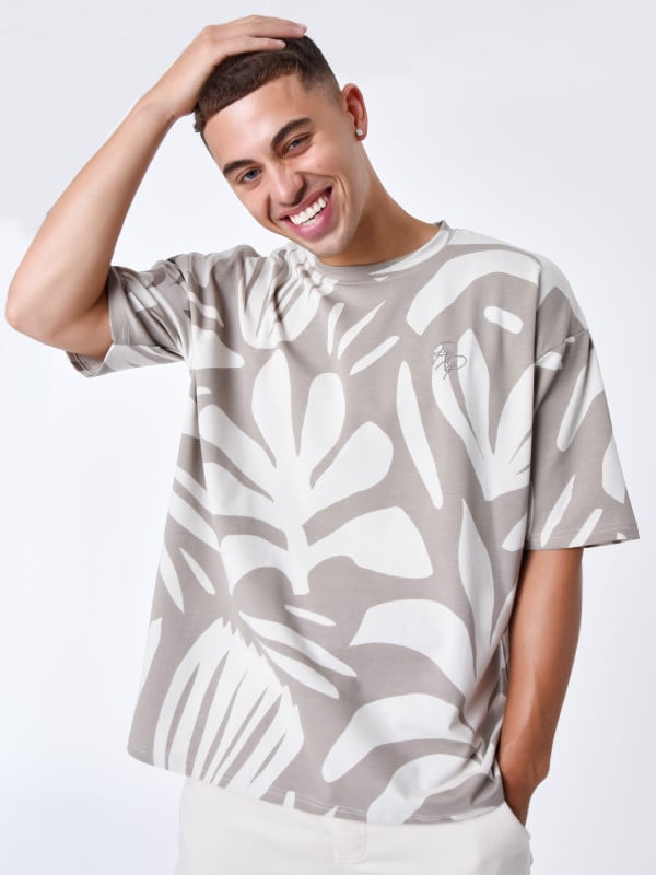 Project X Paris T-shirt Motif All Over Végétal Abstrait
