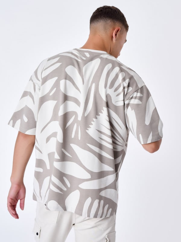 project x paris T-shirt motif all over végétal abstrait