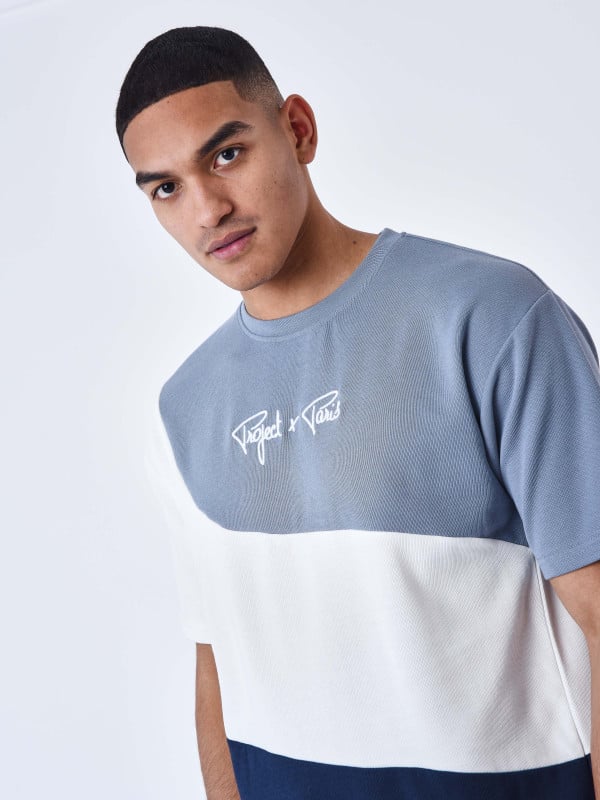 project x paris T-shirt oversize Tricolore Style Maille