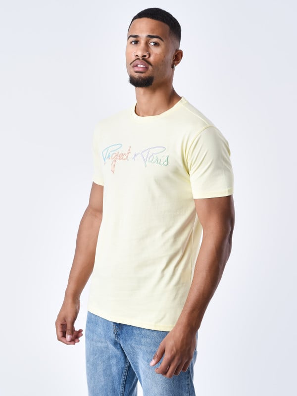 Project X Paris T-shirt Signature Logo Arc-en-ciel Broderie